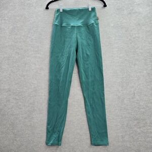 Born Primitive Women Activewear Pants Small Green Legging Yoga 25" Inseam